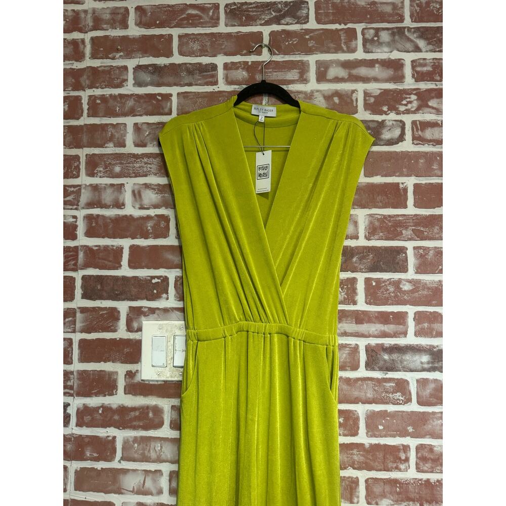 NWT Ripley Rader Classic Jumpsuit Chartreuse Green Wide Leg Pockets Size 2 Small - Picture 8 of 12